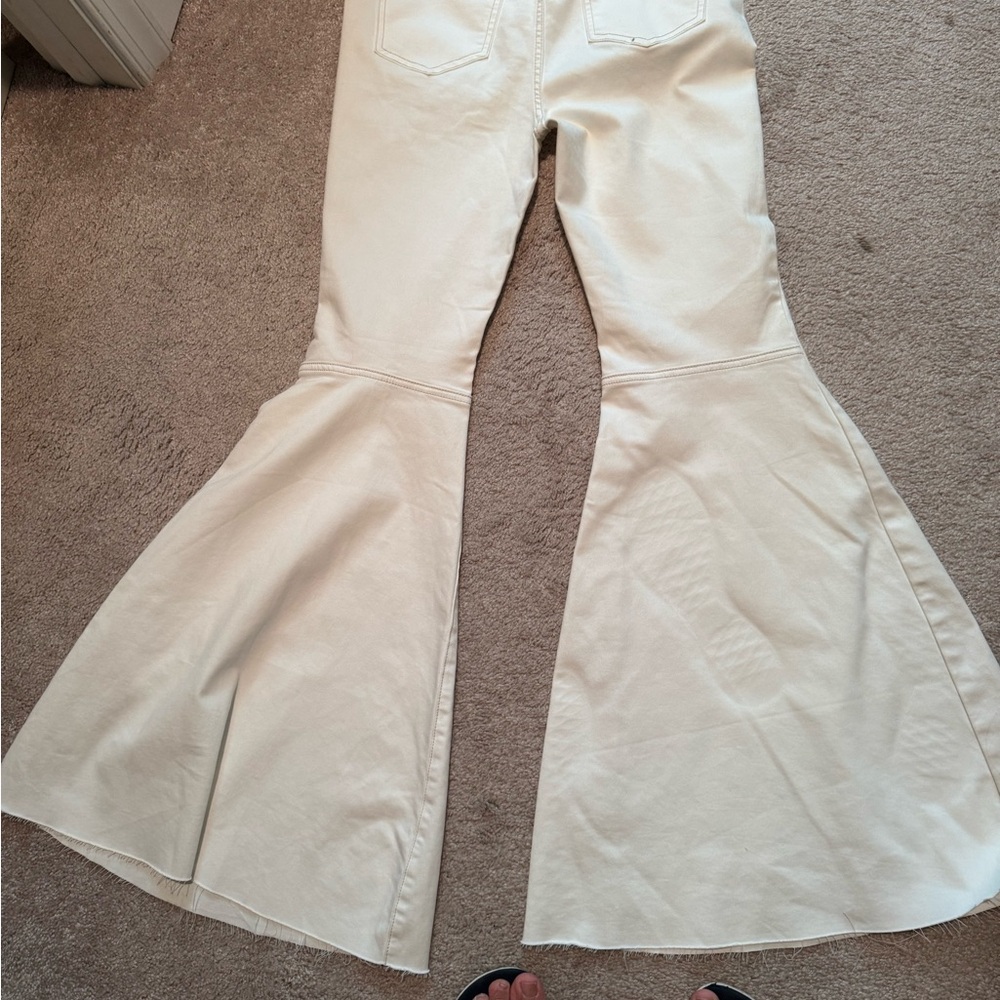 Free People Winter White Flare Pants